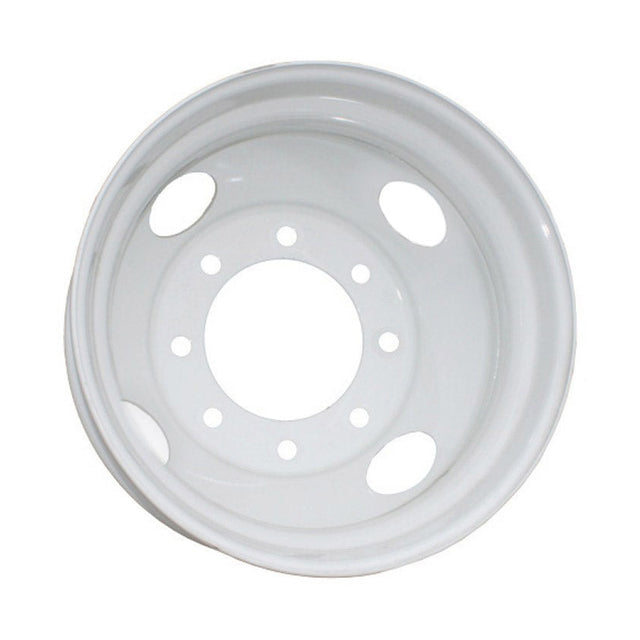 17.5X6.75 8X275MM HUB PILOT 4 HAND HOLE WHITE STEEL