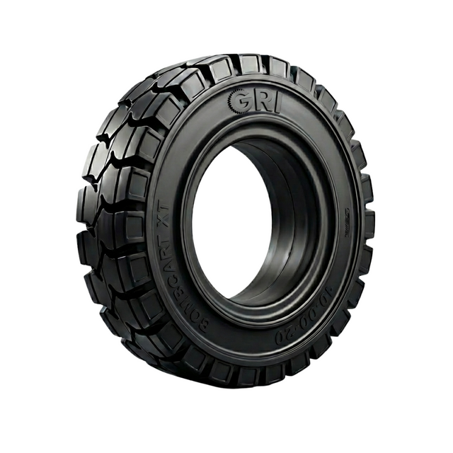 10.00-20 7.5" GRI BOMBCART Wide Tread, Clip, Solid, Black