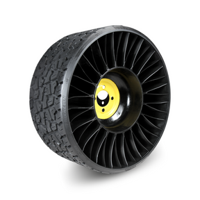 24x12N12MichelinXTweelTurfAirlessRadial4x4"(0.9"Offset),YellowHub
