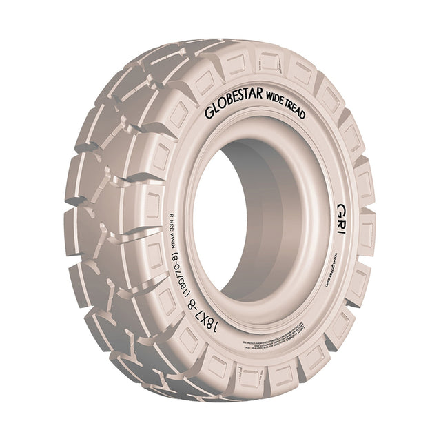 300-15_8.08"GRIGLOBESTARWideTread,Standard,Non-Marking,Solid,White