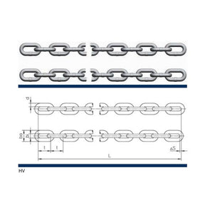 Chain26x100PewagHVG80E10L=55links(5,500mm)